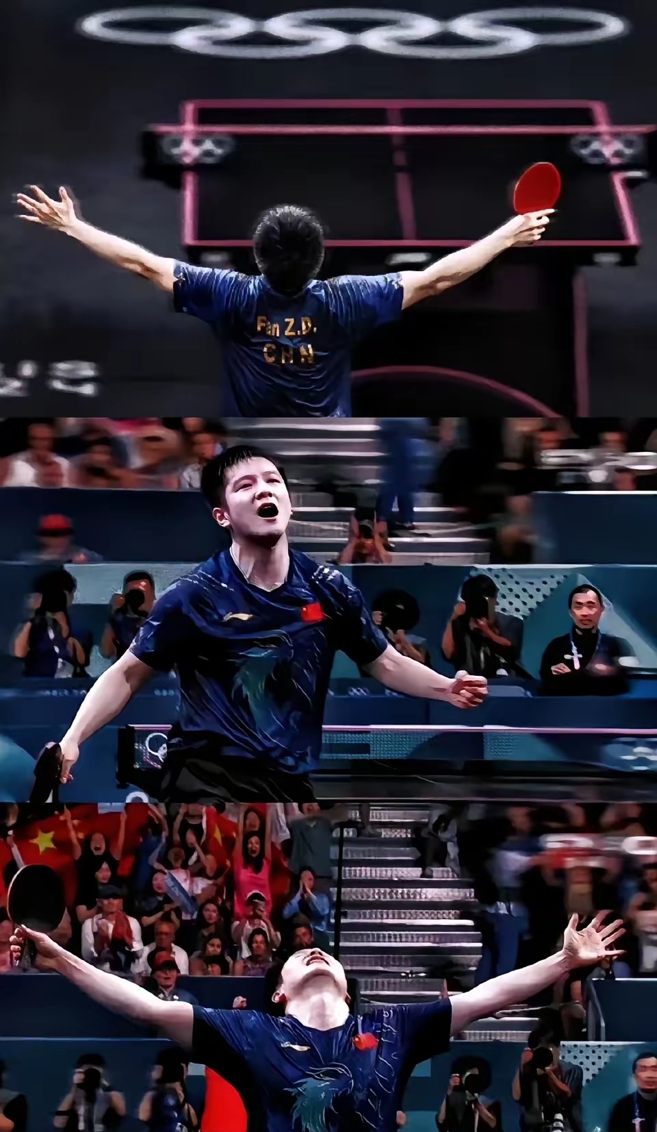 奥地利乒乓球队鏖战中国乒乓球队，张继科爆发神勇